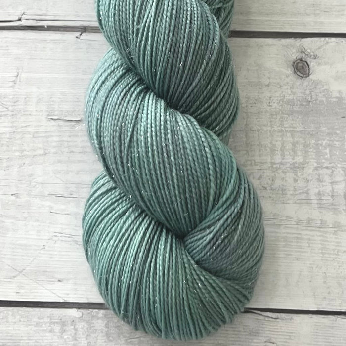 "Clary Sage" Deluxe Sparkle Fingering Hand-dyed Yarn