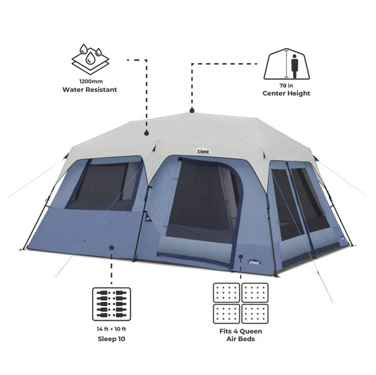 CORE 10 Person Instant Cabin Tent Pre-Owned