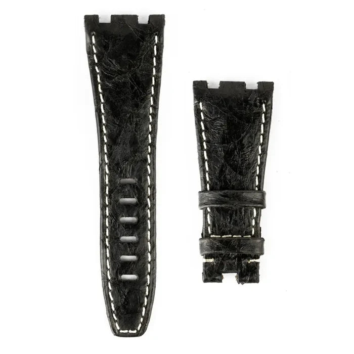 Custom black nile perch strap for 42 AP Royal Oak Offshore 26470