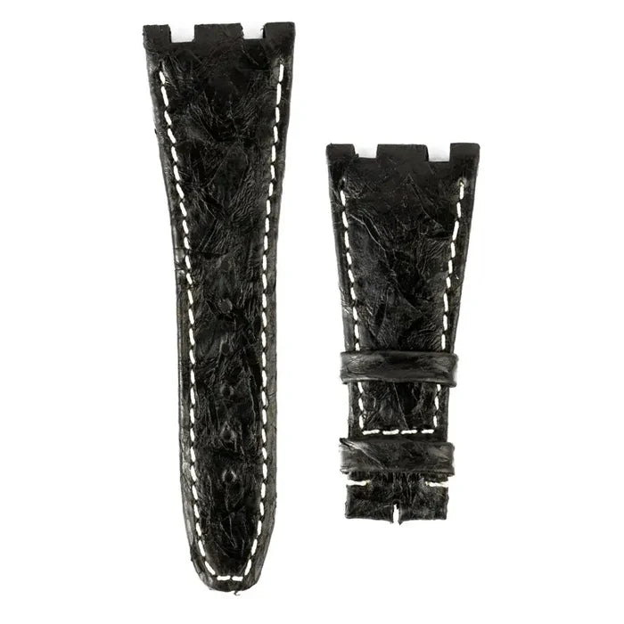Custom black nile perch strap for AP Royal Oak Offshore old style