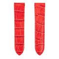 Front view - Custom Red Alligator Strap for Cartier Santos 100 Large