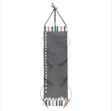 DellaQ Linen Hanging Circular Knitting Needle Holder Organizer