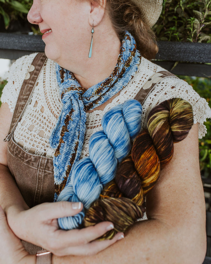 "Denim" Hand-Dyed Yarn – Garden Collection