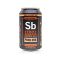 Can of Spiceology Derek Wolf Sticky Bourbon Brown Ale Pork Rub on a white background