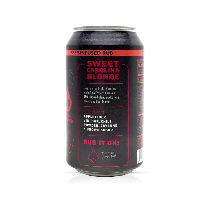 Side of Sweet Carolina Blonde beer-infused rub on a white background