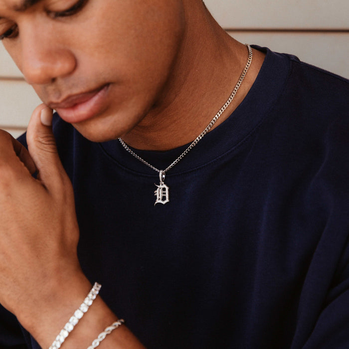 Detroit Tigers Micro Pendant in White Gold - The GLD Shop