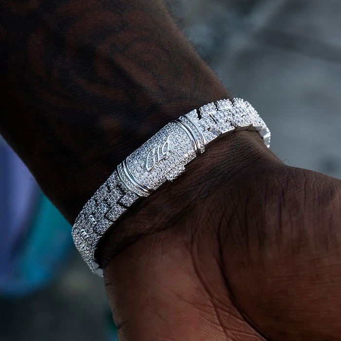 Diamond Spine Chain + Bracelet Bundle in White Gold