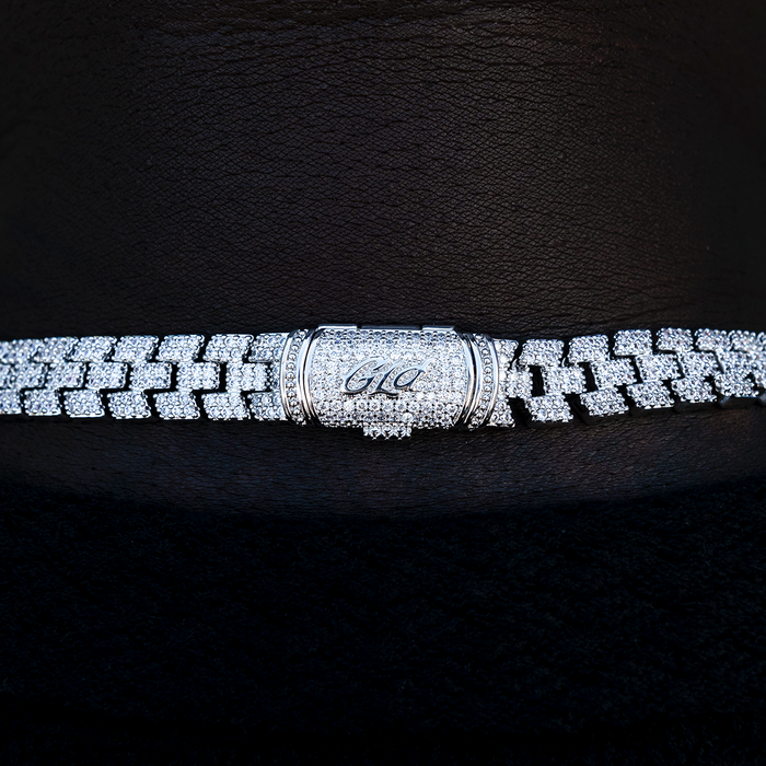 Diamond Spine Chain + Bracelet Bundle in White Gold