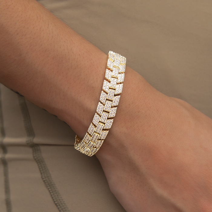 Diamond Spine Necklace + Bracelet Bundle in Yellow Gold