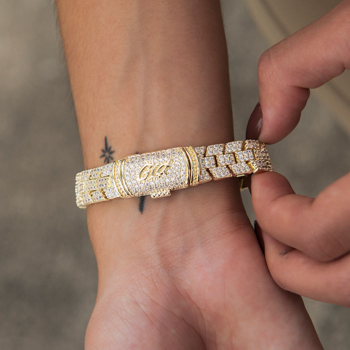 Diamond Spine Necklace + Bracelet Bundle in Yellow Gold
