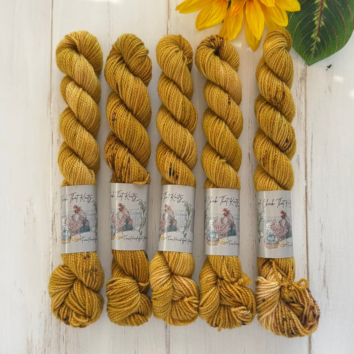 "Dijon Mustard" Mini Sock Hand-dyed Yarn