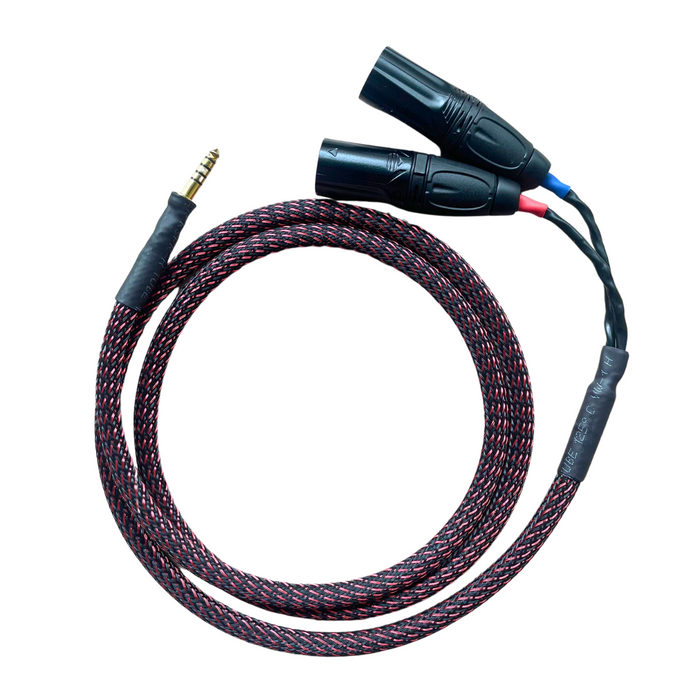EarAudio Premium Dual 3 Pin XLR To 4.4mm Male Interconnects Cable - The Audio Store