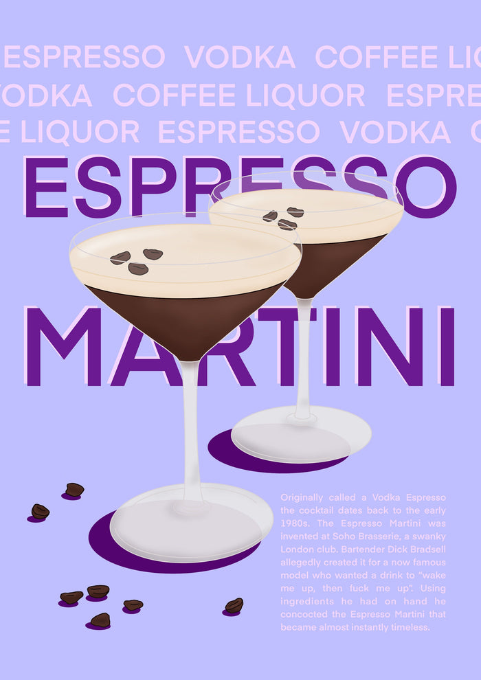 Espresso Martini Print | Cocktail Poster