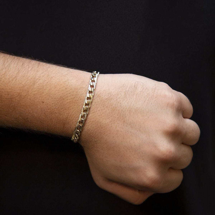 Figaro Link Bracelet in Yellow Gold - 5mm - The GLD Shop