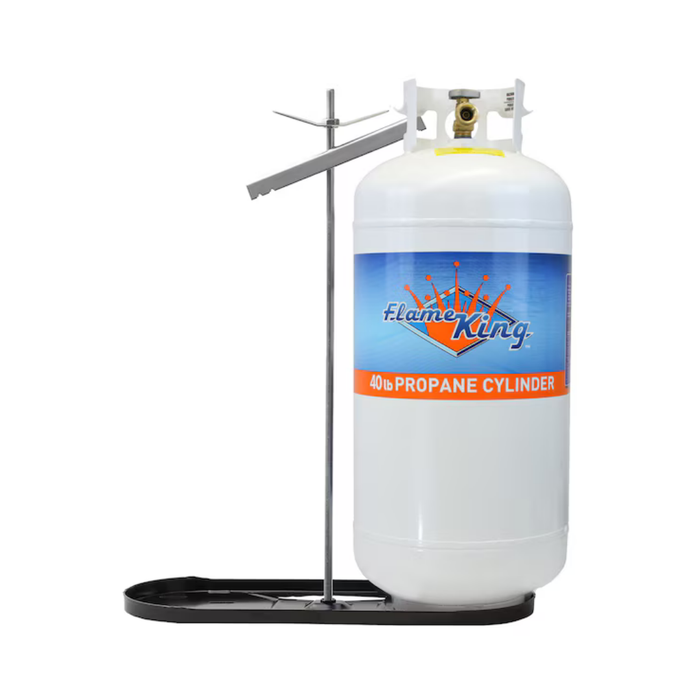 Flame King Dual RV Propane Tank Cylinder Rack 40LB Tanks Steel Propane Tank Stabilizer