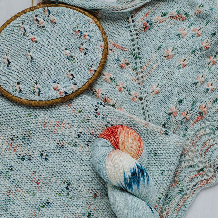 "Forget Me Not" Assigned Pooling Hand-dyed Yarn