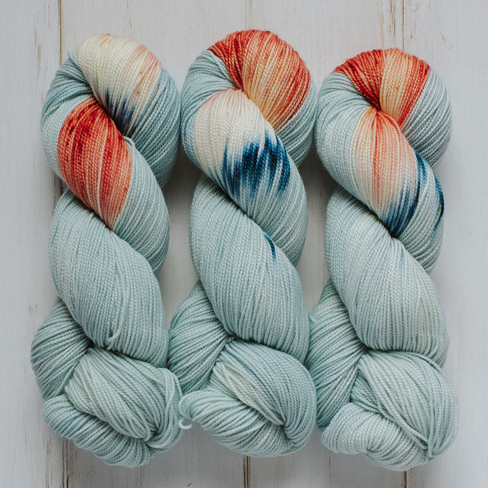 "Forget Me Not" Assigned Pooling Hand-dyed Yarn