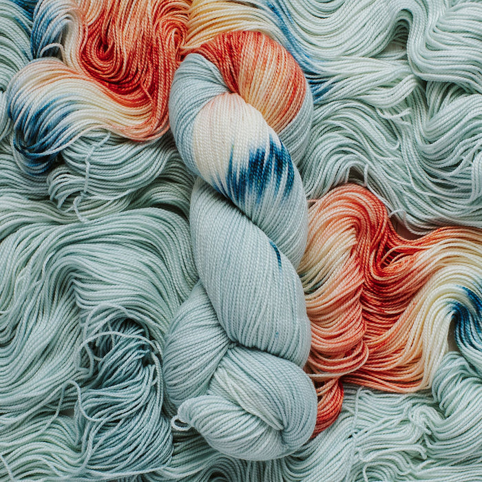 "Forget Me Not" Assigned Pooling Hand-dyed Yarn
