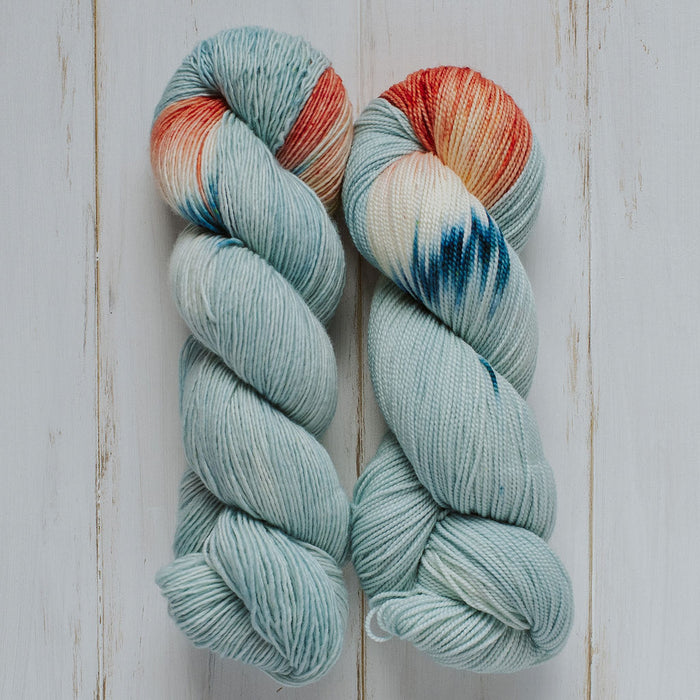 "Forget Me Not" Assigned Pooling Hand-dyed Yarn