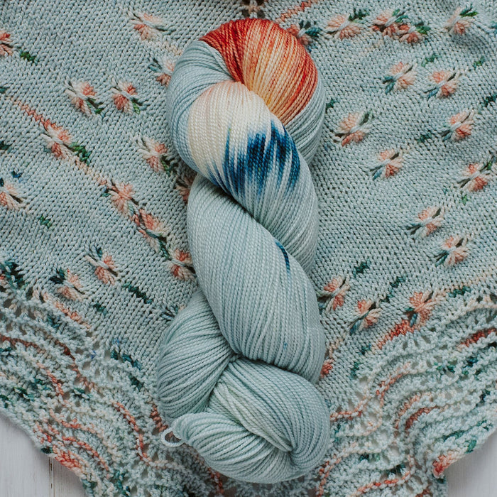 "Forget Me Not" Assigned Pooling Hand-dyed Yarn