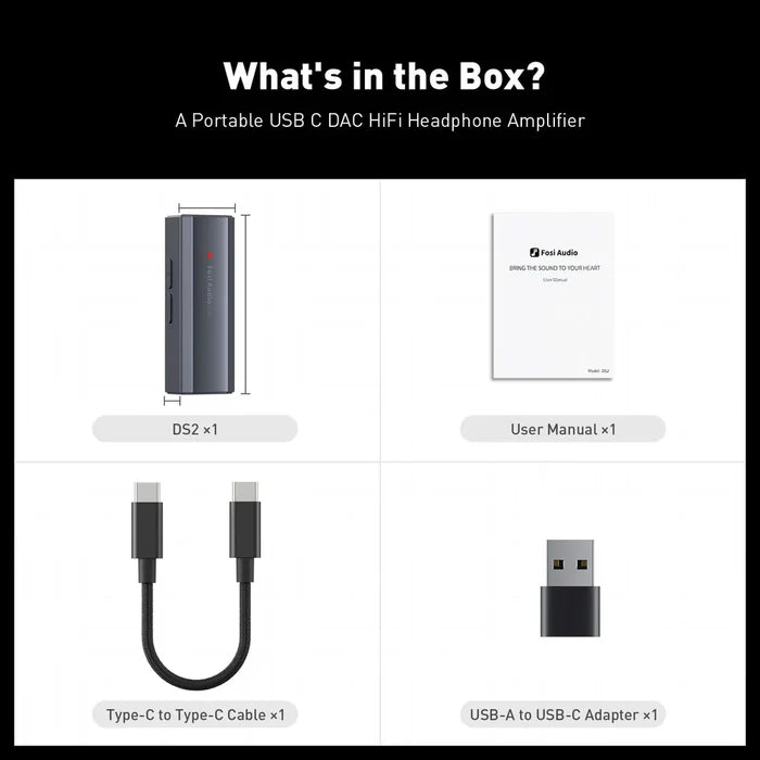 Fosi Audio DS2 Portable Hi-Res DAC & Amp