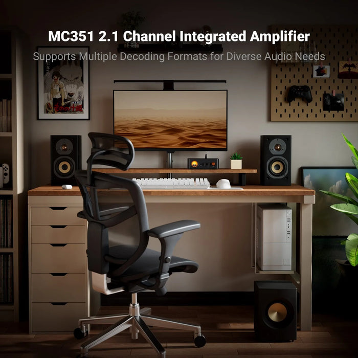 Fosi Audio MC351 2.1-Channel Bluetooth Power Amplifier With DAC For Speakers & Subwoofers - The Audio Store