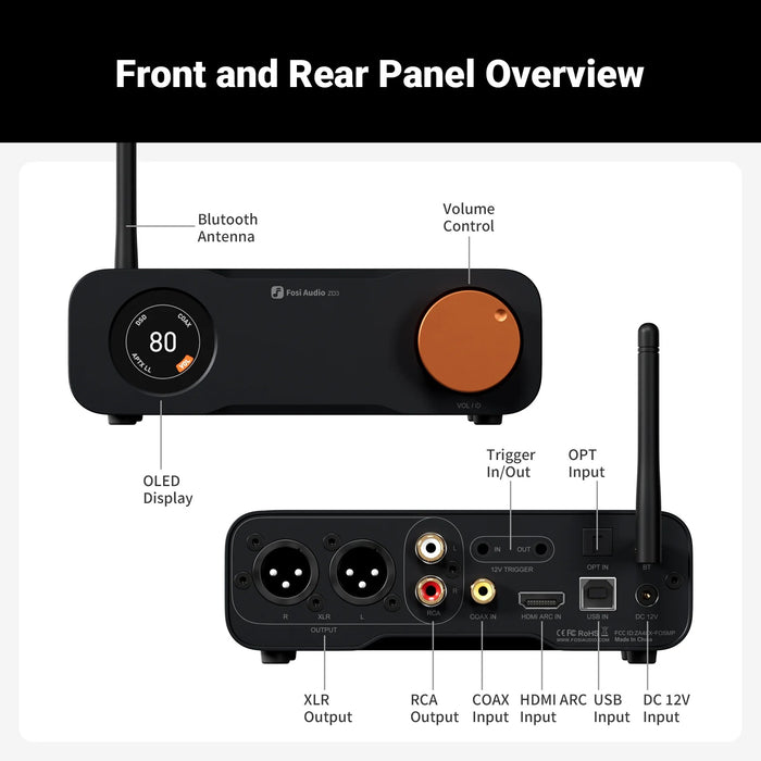 Fosi Audio ZD3 Fully Balanced DAC & Preamplifier - The Audio Store