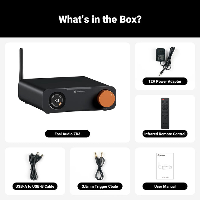 Fosi Audio ZD3 Fully Balanced DAC & Preamplifier - The Audio Store