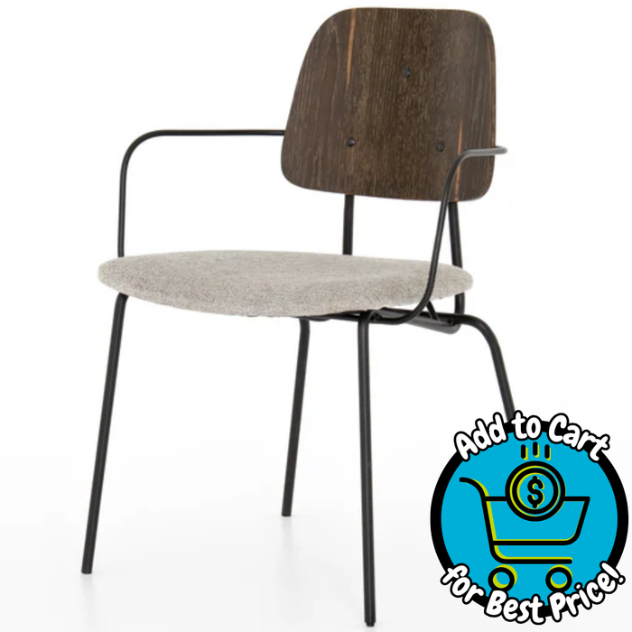 Four Hands Hughes Samuel Dining Chair Gabardine Grey