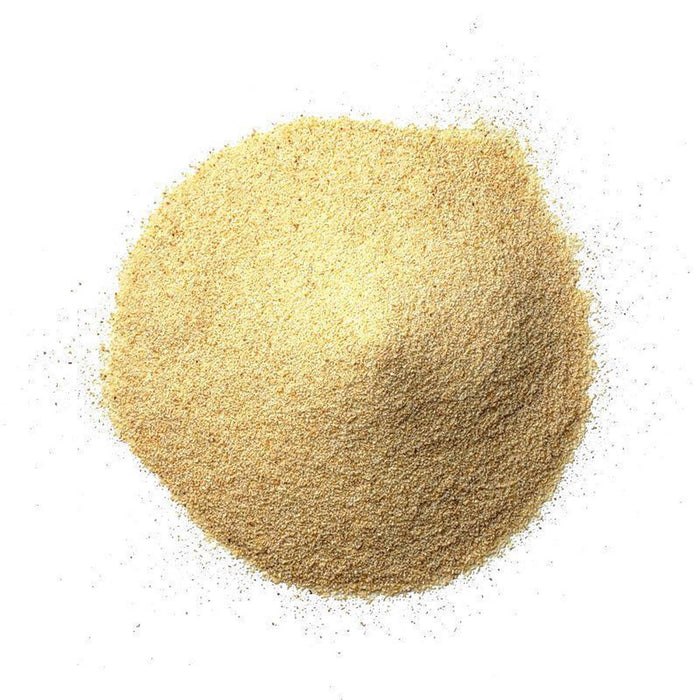 Closeup of very fine light yellow granules
