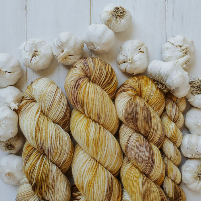 "Garlic" Hand-Dyed Yarn – Garden Collection