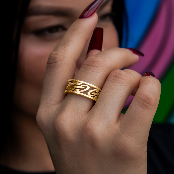 GG Logo Ring in Yellow Gold