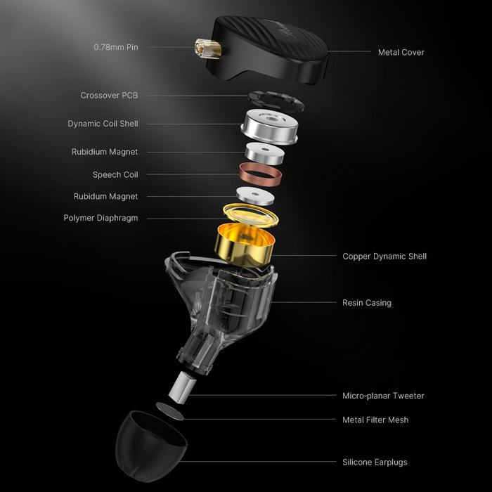 GK Streak Dynamic + Micro Planar Driver IEM With Mic