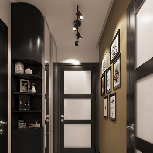 Globe Electric 30-in 4 -Light Matte Black Flat Back Pivoting Heads