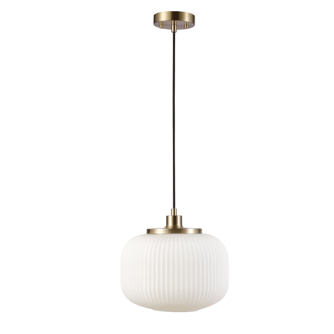 Globe Electric Lily 12" Wide Pendant - Brass