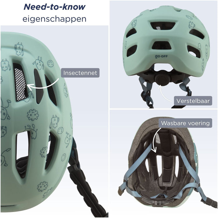 GO - OFF kinderhelm blauw kinderfiets - BikeFlip