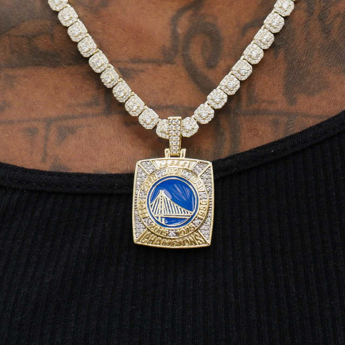Golden State Warriors Championship Pendant - Yellow Gold