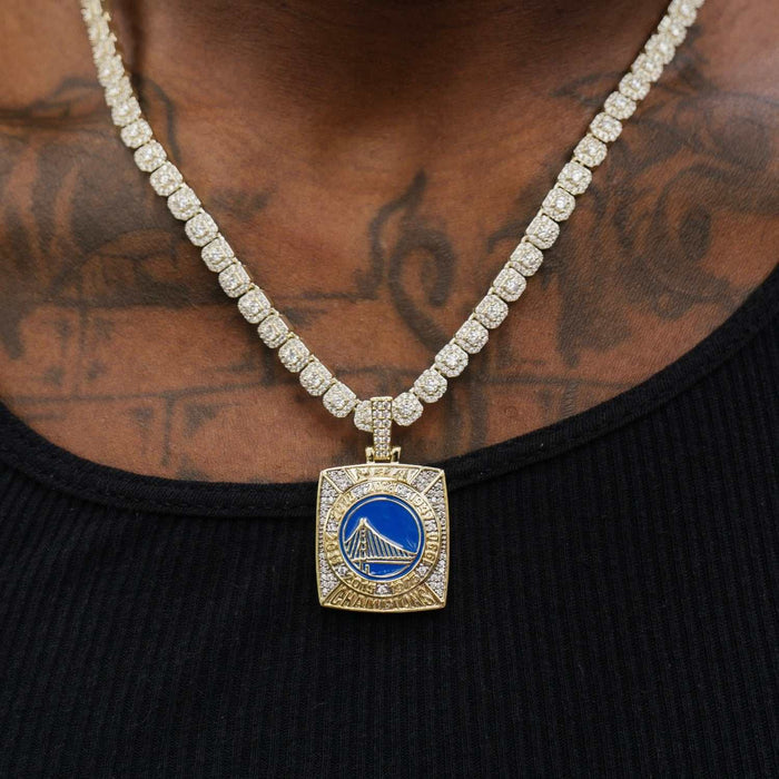 Golden State Warriors Championship Pendant - Yellow Gold