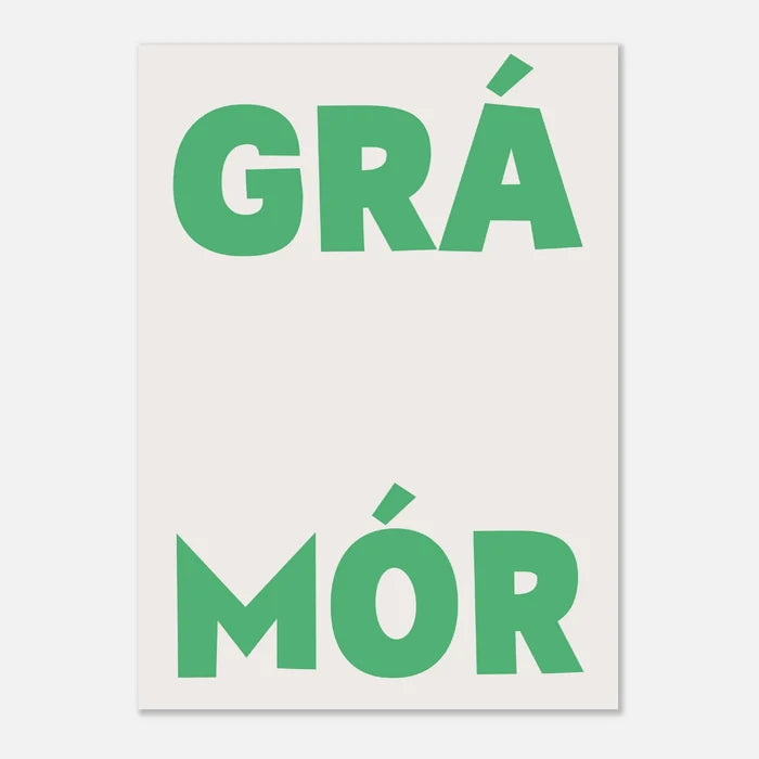 5x7" / Ivory and Green