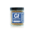 Jar of Spiceology greek freak mediterranean seasoning on a white background