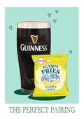 Guinness and Scampi Fries Print: Irish Home Decor