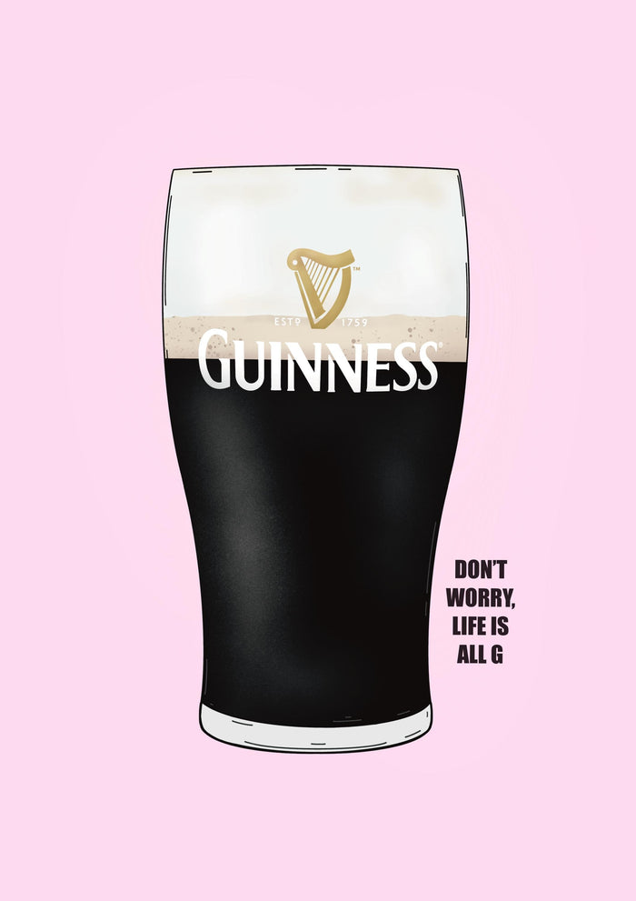 Guinness Pint Print | Split the G, life is all G | Irish Home Decor