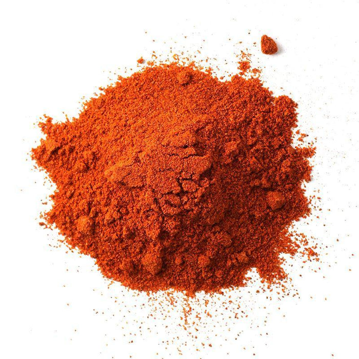 Closeup of bright orange powder