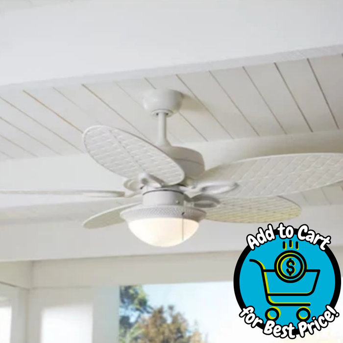 Harbor Breeze Tilghman II 11-in 2 -Light White LED Ceiling Fan Light Kit