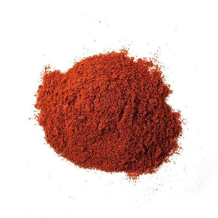 Closeup of deep red powder