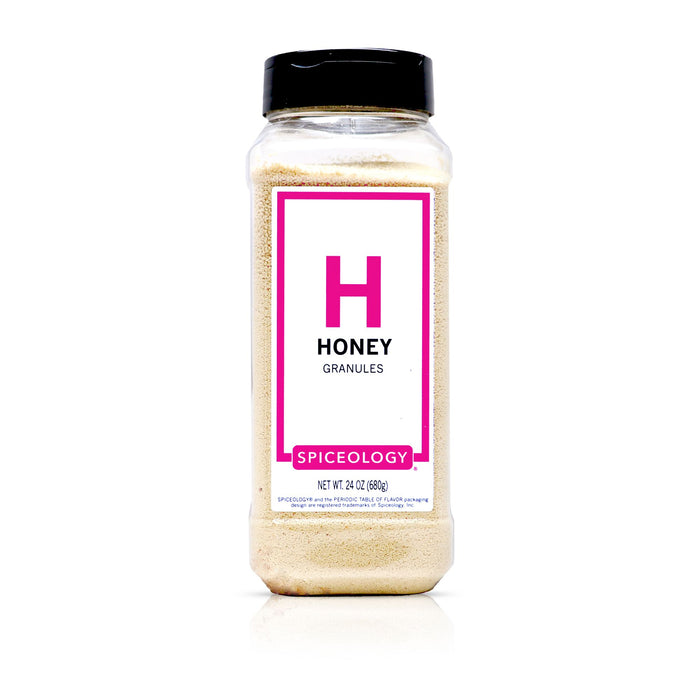 spiceology honey granules front of container