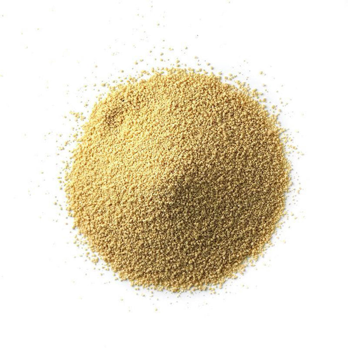 Closeup of pale yellow granules