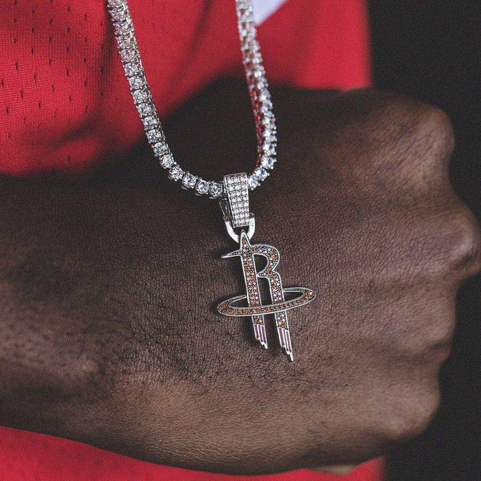Houston Rockets Pendant in White Gold - The GLD Shop