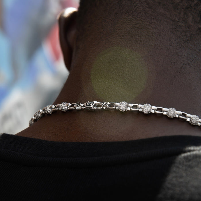 Iced Ball Box Link Chain + Bracelet Bundle