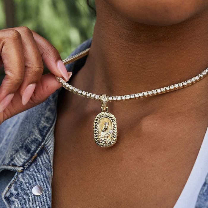 Icon Crowned Mary Pendant